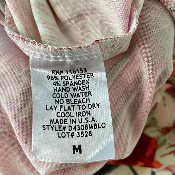 Thyme and Honey Pullover Short Sleeve Pink Floral Print Dress Medium NEW - Picture 8 of 9